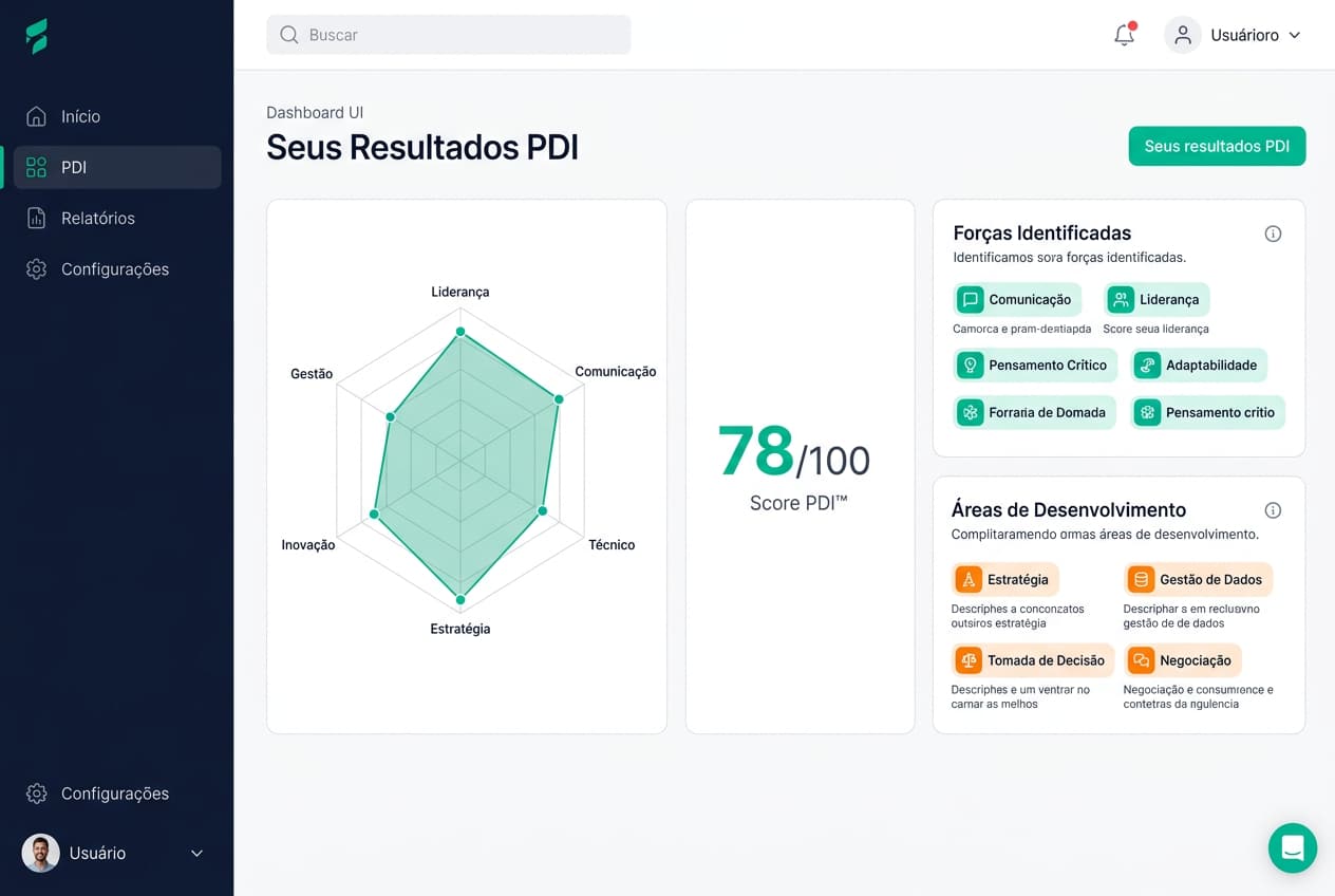 Dashboard de resultados PDI